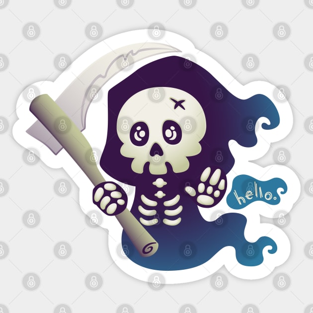 Tiny Reaper Sticker by JollyHedgehog